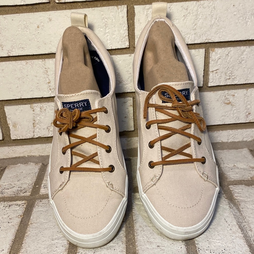 Sperry Men’s Tan Canvas Casual Sneakers